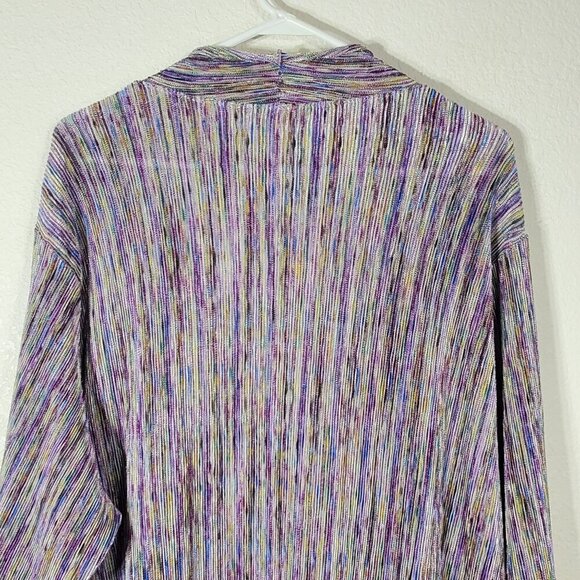 Linda Lundström Multicolor One Size Open Drape Cardigan Tunic Sweater Lavender - Picture 5 of 8
